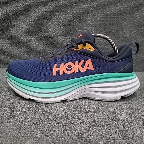Hoka Bondi 8  Womens Sz 10.5 B‎ Outer Space Bellwether Blue Running 1127952 OSBB - Picture 9 of 16